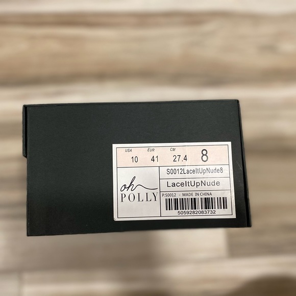 Oh Polly “Lace it up” Strappy lace up heel - Nude - Picture 7 of 9